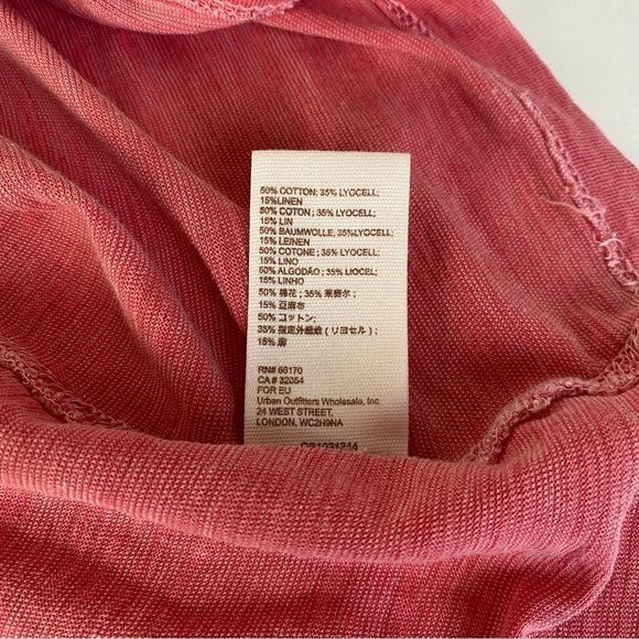 We The Free Linen Blend Long Sleeve Coral Tee Size S - Picture 6 of 6